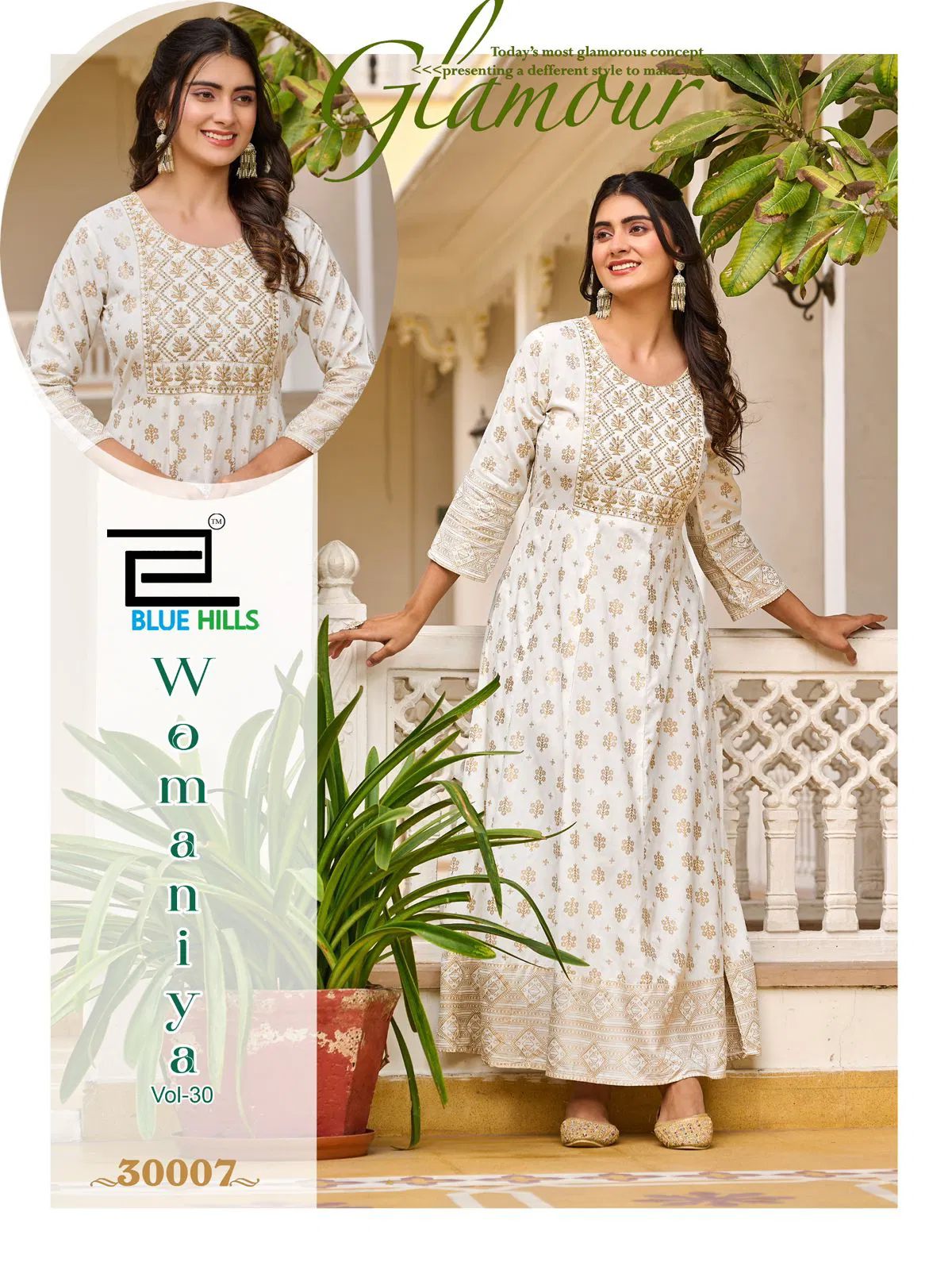 Womaniya Vol 30 By Blue Hills Rayon Printed Anarakali Long Kurti Orders In India